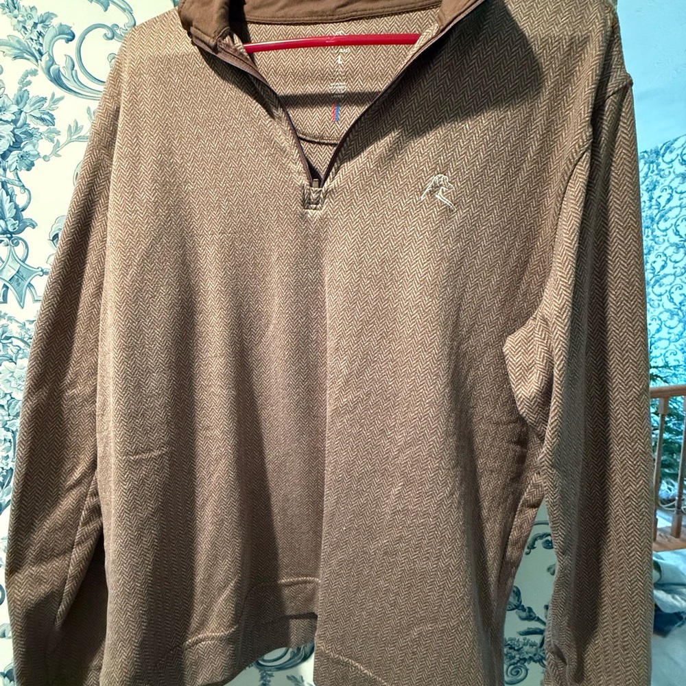 Rhoback Brown Quarter-Zip Pullover